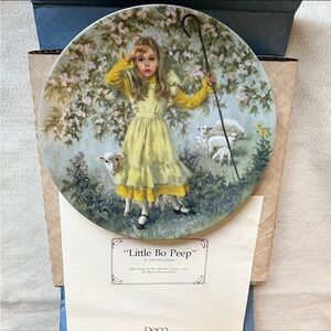 "Little Bo Peep" Limited-Editio n 1983 Mother Goose Series Collector Plate